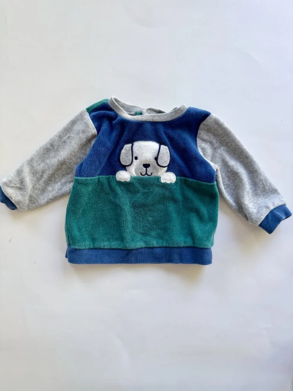 Little Me Baby Boy Puppy Velour 2pc Set 9 Months